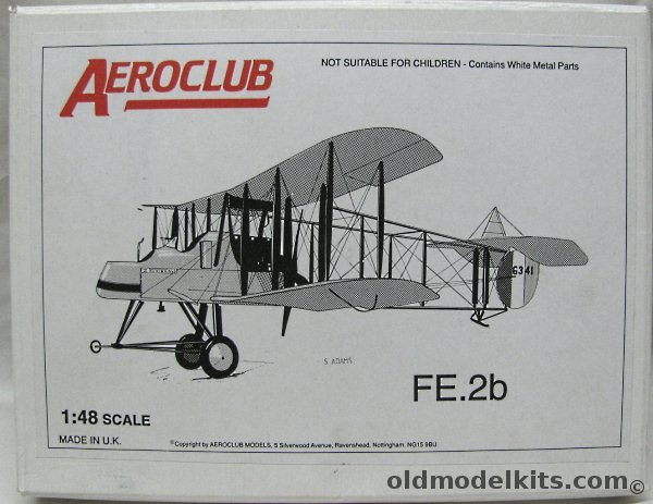 Aeroclub 1/48 FE-2B (FE.2b) - #6341 'Zanzibar No.1' - 'Scottish Express' Pilot Douglas Grinnell-Milne plastic model kit